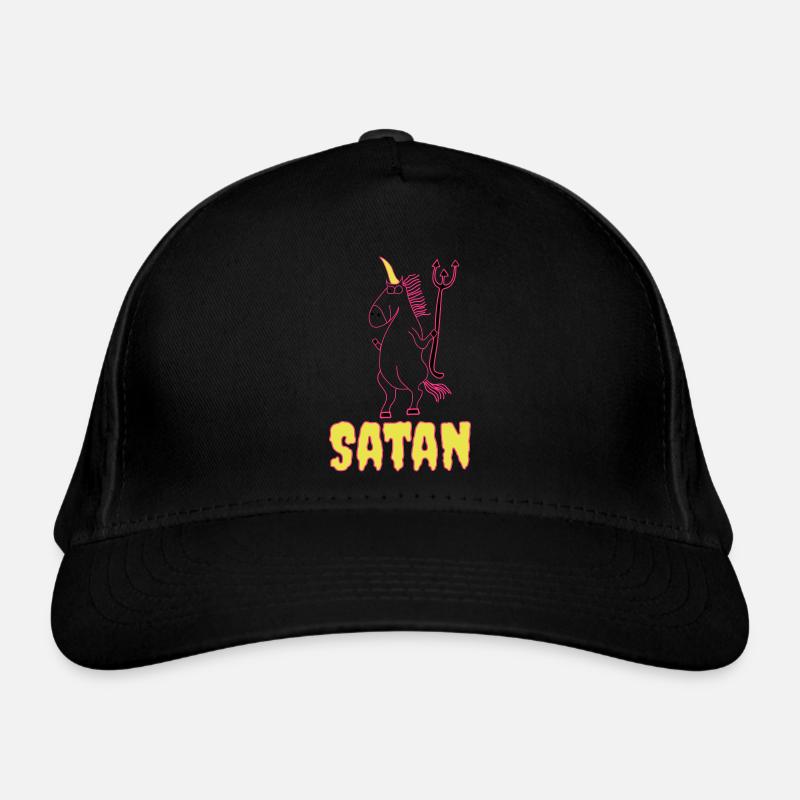 Evil unicorn Satan unicorn Organic Baseball Cap
