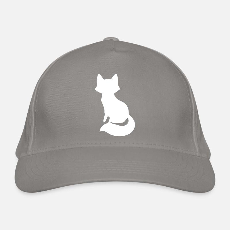Verspieltes Fuchs Silhouetten Design Bio-Baseballkappe