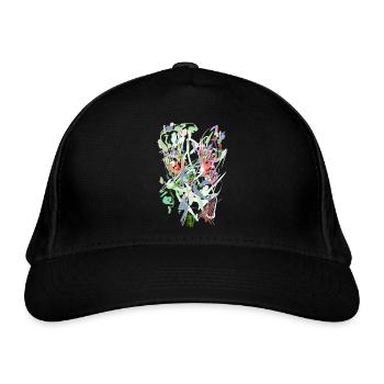 Background Design - Pastel - Organic Baseball Cap - black - Front