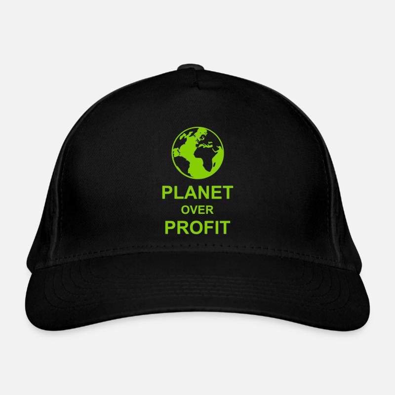 planet over profit quote Organic Baseball Cap