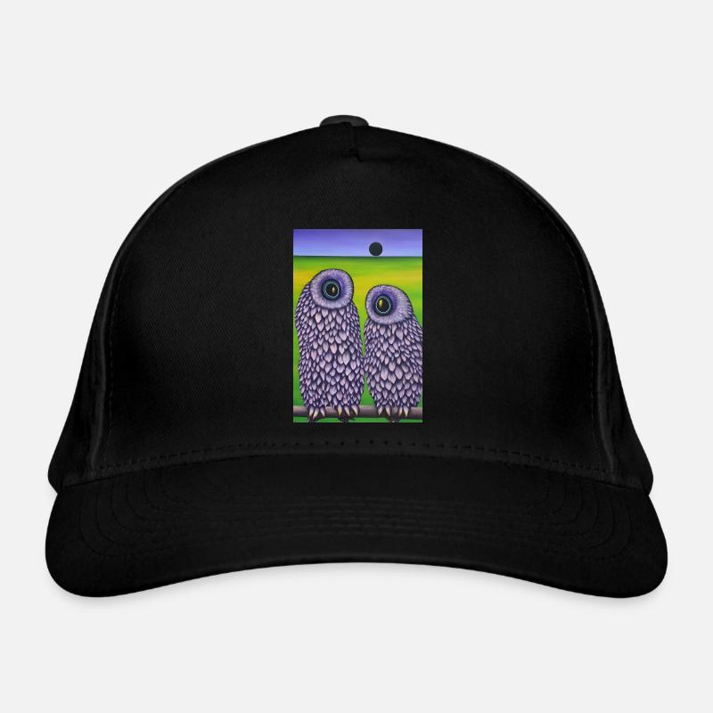 Owl in the field Organic Baseball Cap