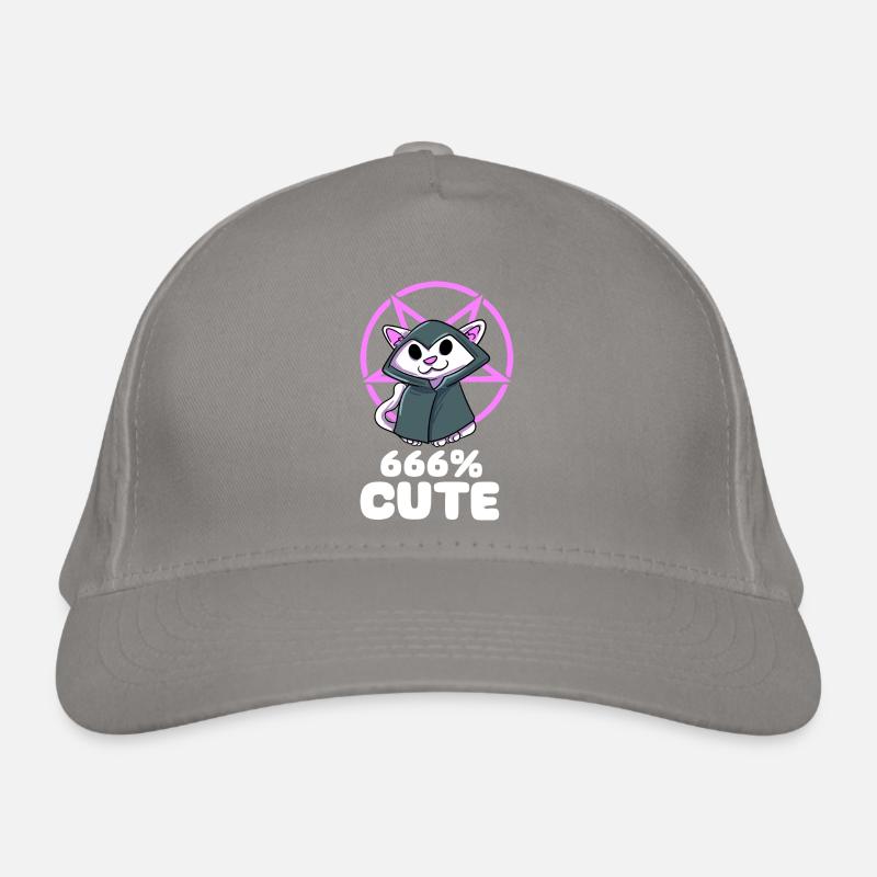 666 % Cute Satan Katze Hexe Pentagramm Gothic Bio-Baseballkappe