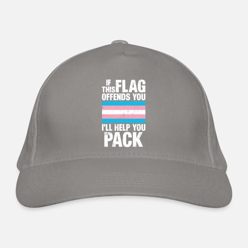 trans tif this flag offends you i'll help you pack Casquette classique bio