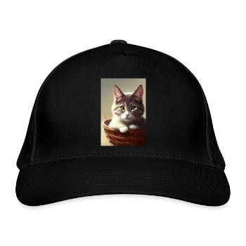 Cute baby cat - Organic Baseball Cap - black - Front