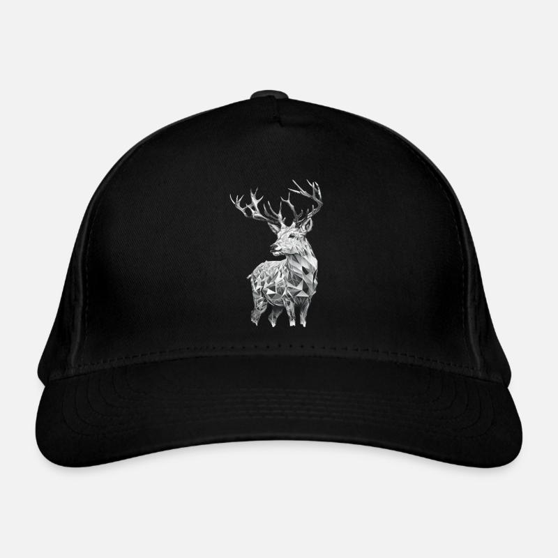 Cerf géométrique noir et blanc Casquette classique bio