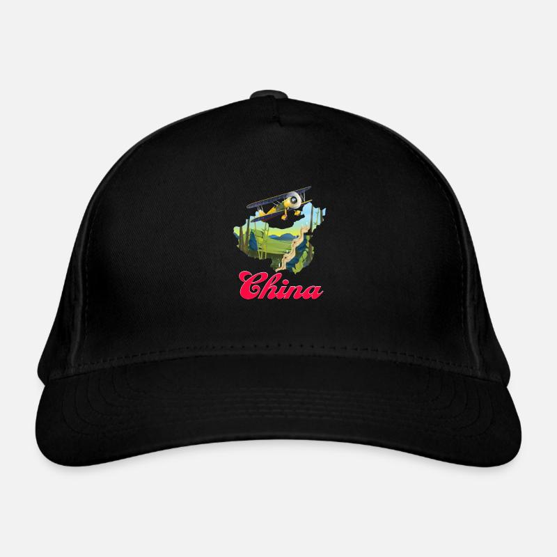 China Great Wall travel poster Organic Baseball Cap