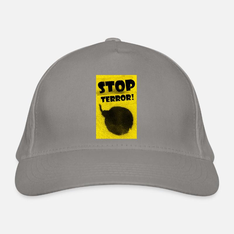 Bomb painted with black paint spray on yellow back Organic Baseball Cap