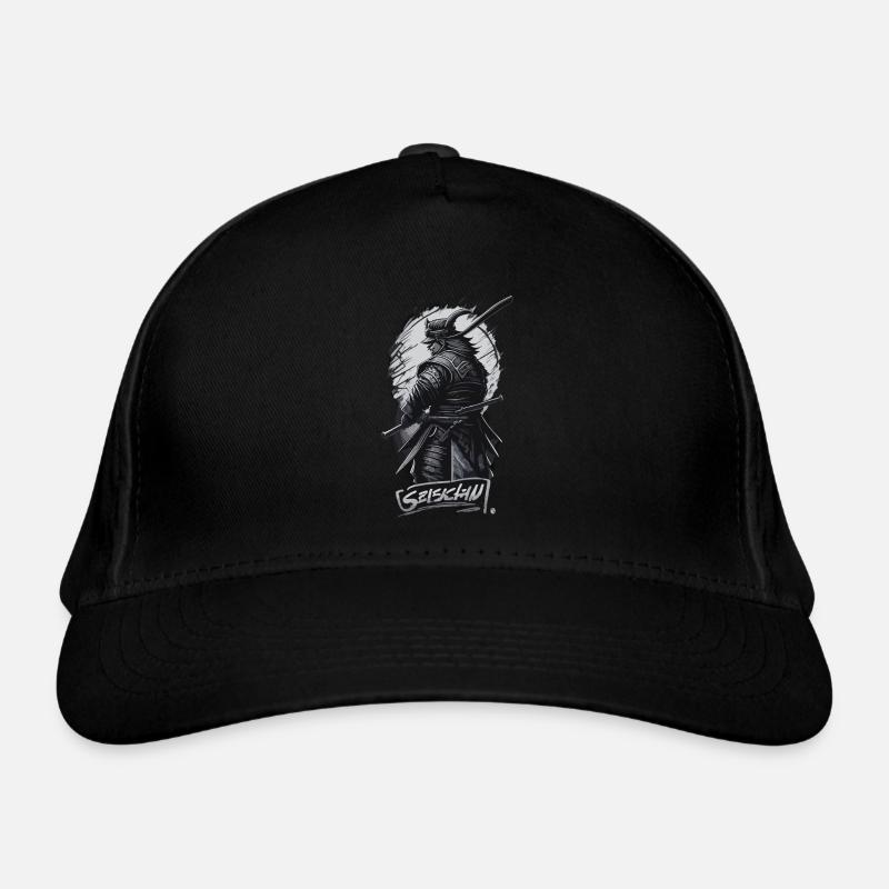 Schwarzer Samurai Bio-Baseballkappe