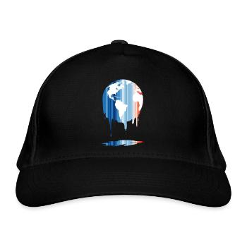 Warming Stripes World Temperature Change 1850-2022 - Organic Baseball Cap - black - Front