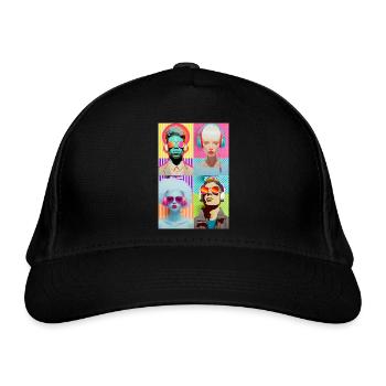 Music Pop Art - Organic Baseball Cap - black - Front