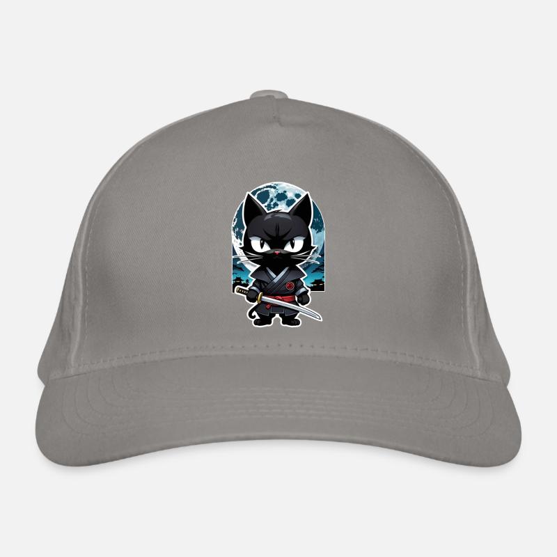 Ninja Katze - Samurai Kätzchen Bio-Baseballkappe