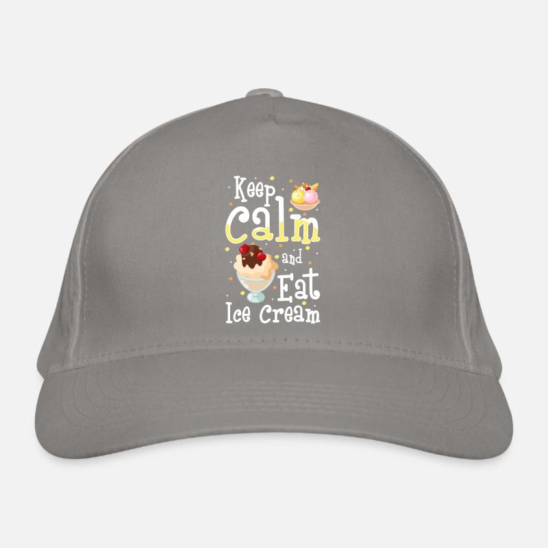 Crème glacée, boule de crème glacée, bonbons, crème glacée molle Casquette classique bio