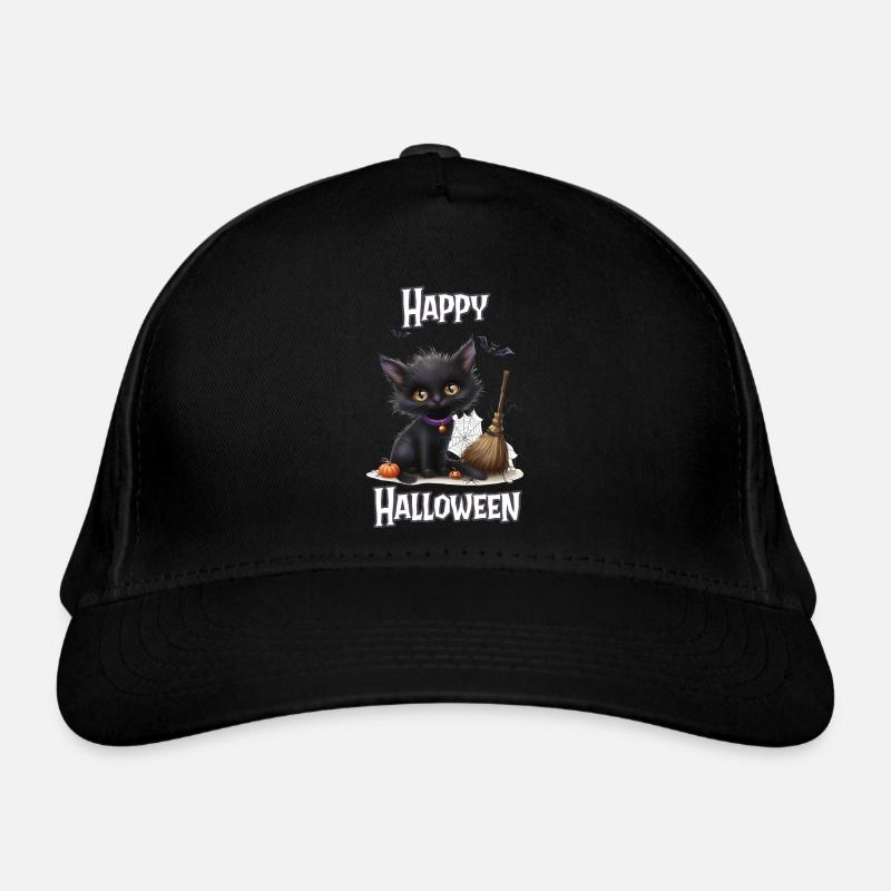 Halloween – Joyeux Halloween Chat Noir Mignon Casquette classique bio