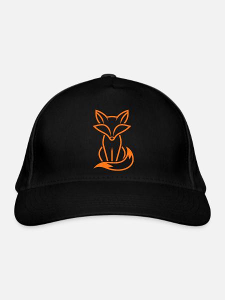 Fuchs - Bio-Baseballkappe - Schwarz