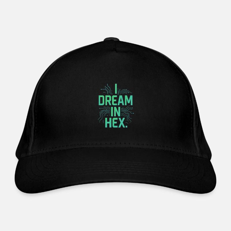 I Dream in Hex – Nerdy Coder T-Shirt für Entwickler Bio-Baseballkappe