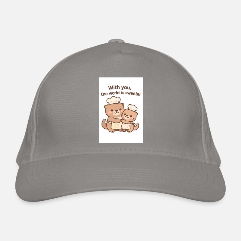 Mit dir wird die Welt süßer – Süßer Kawaii Otter Bio-Baseballkappe