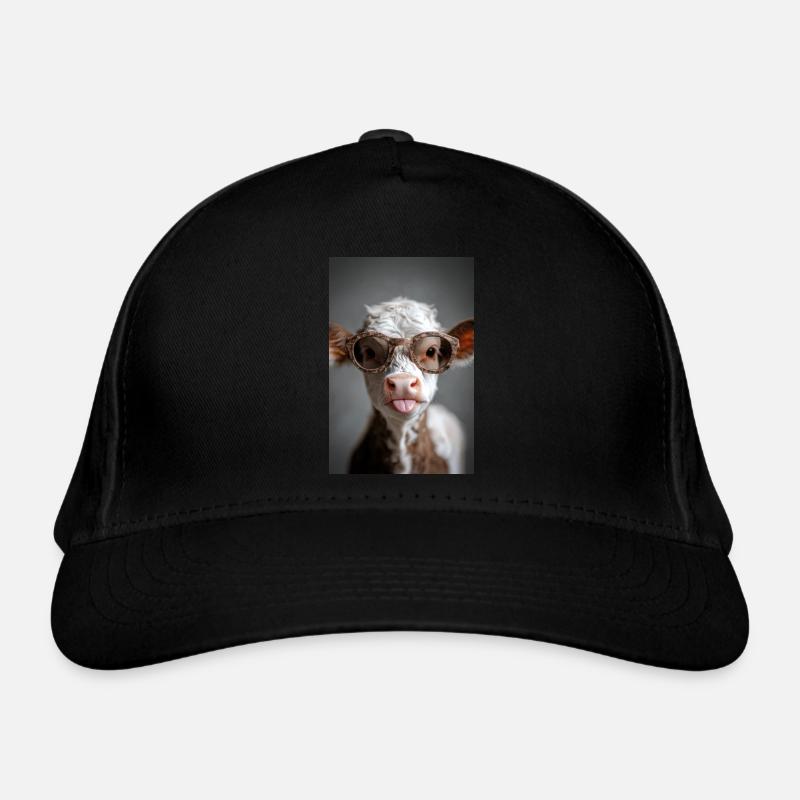 Cooles Kalb mit Attitüde Bio-Baseballkappe