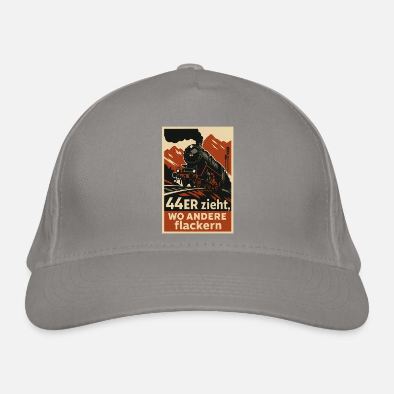 Railway 44 pulls where others flicker freight train Organic Baseball Cap
