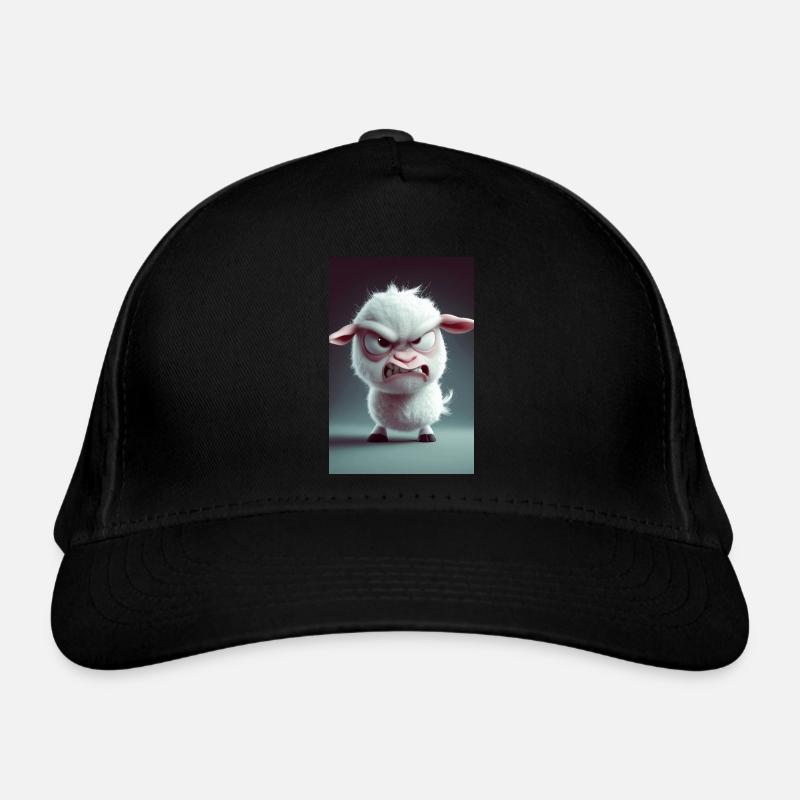 Furious Cartoon Sheep Rage Organic Baseball Cap