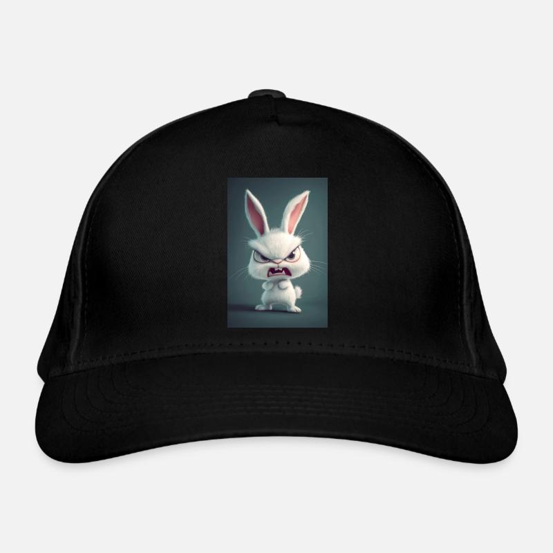 Furious Cartoon Bunny Rage Organic Baseball Cap