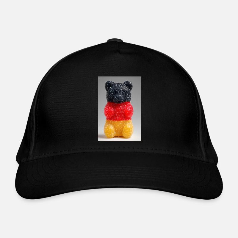 Deutsche Flagge Gummibärchen Bio-Baseballkappe