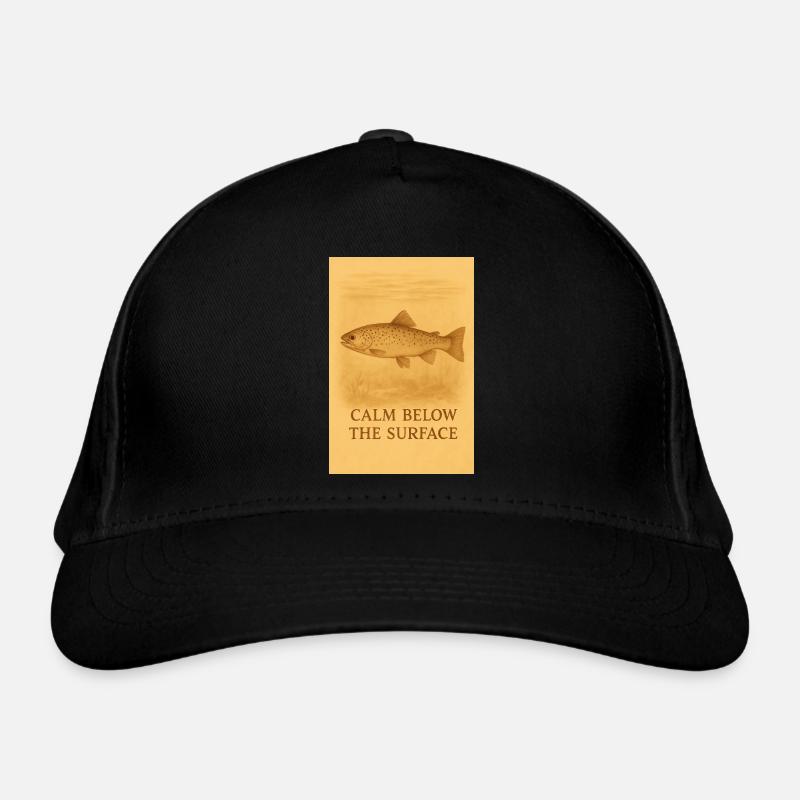 Empreinte de truite calme sous la surface Casquette classique bio