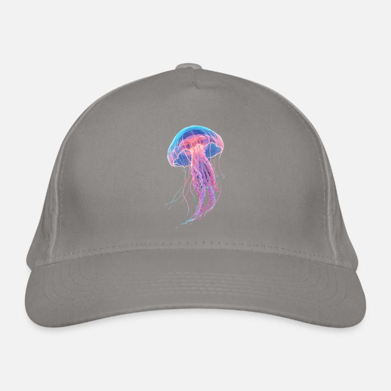 Rainbow Neon Jellyfish Organic Baseball Cap
