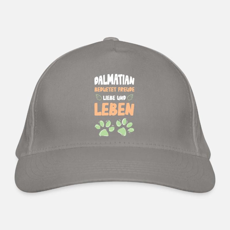 Dalmatian Freude Liebe Leben Bio-Baseballkappe