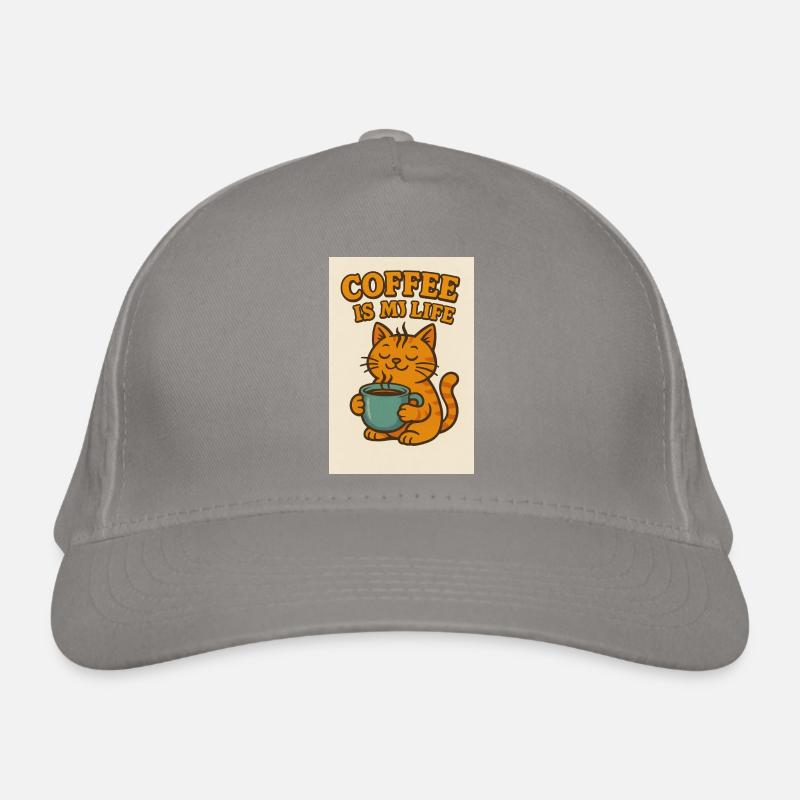 Chat amateur de café dans un style rétro Casquette classique bio