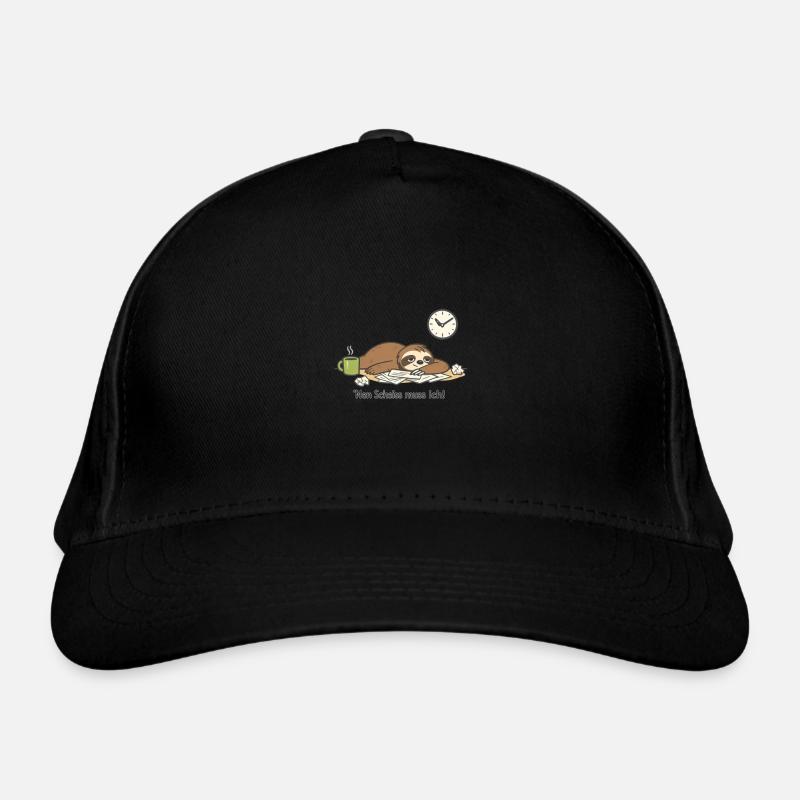 Faultier N Scheiß muss ich Homeoffice Bio-Baseballkappe