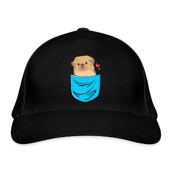 Pekinese - Bio-Baseballkappe - Schwarz - Vorne