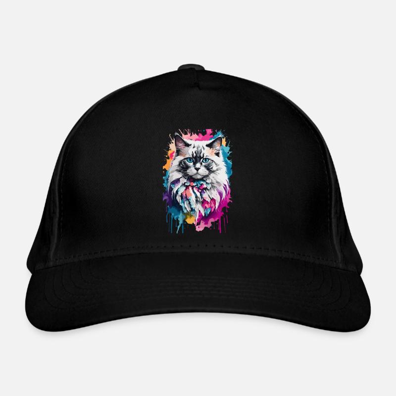 Chat mignon Ragdoll dans un design coloré et cool Casquette classique bio