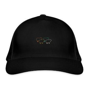 Schäfer Schaf - Bio-Baseballkappe - Schwarz - Vorne
