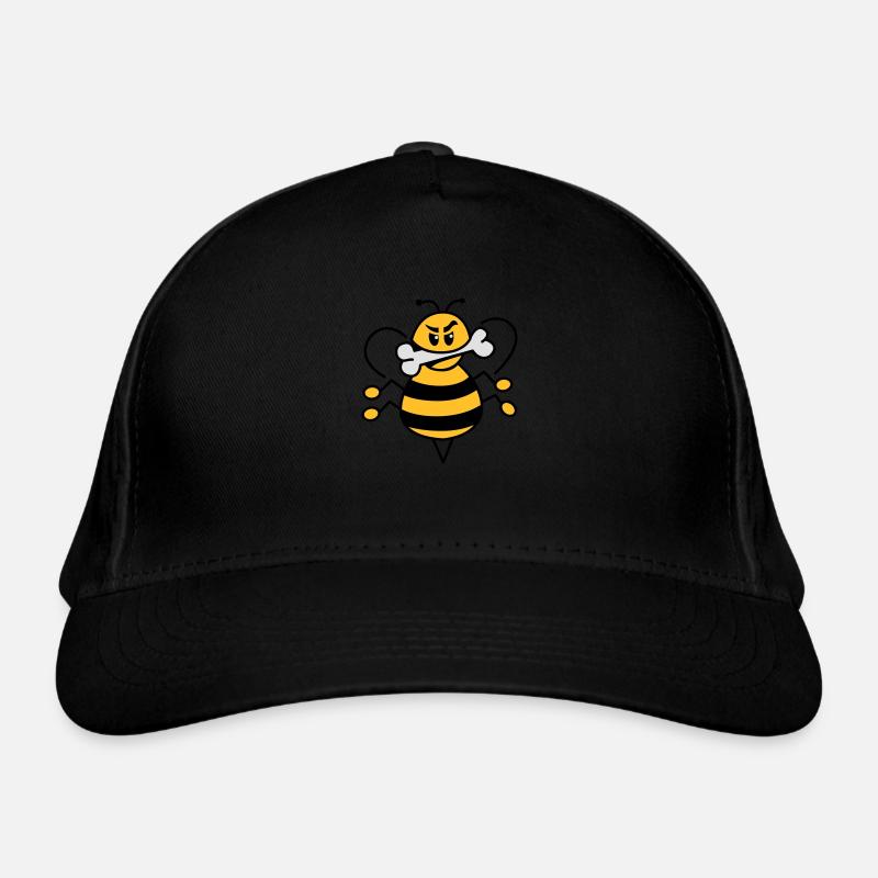 Bee with bone 1 Organic Baseball Cap