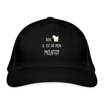 Mon mojito - Casquette classique bio - noir - Devant