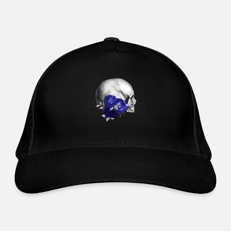 Nuit fleurs gothique goth crâne mort crâne punk Casquette classique bio