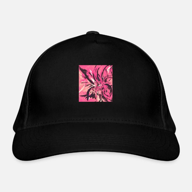 Fleur rose Casquette classique bio