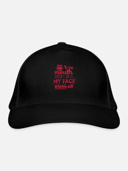 Mon visage le fera certainement - Casquette classique bio - noir - Devant