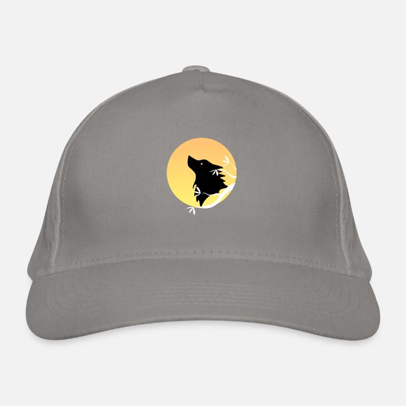 Wolf Silhouette Bio-Baseballkappe