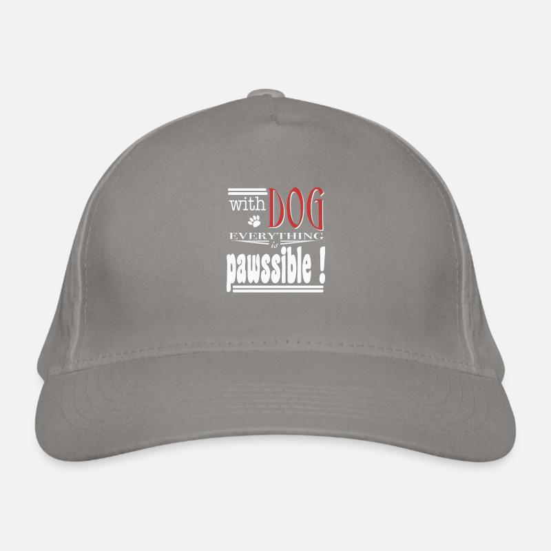 With dog everthing is pawssible Organic Baseball Cap