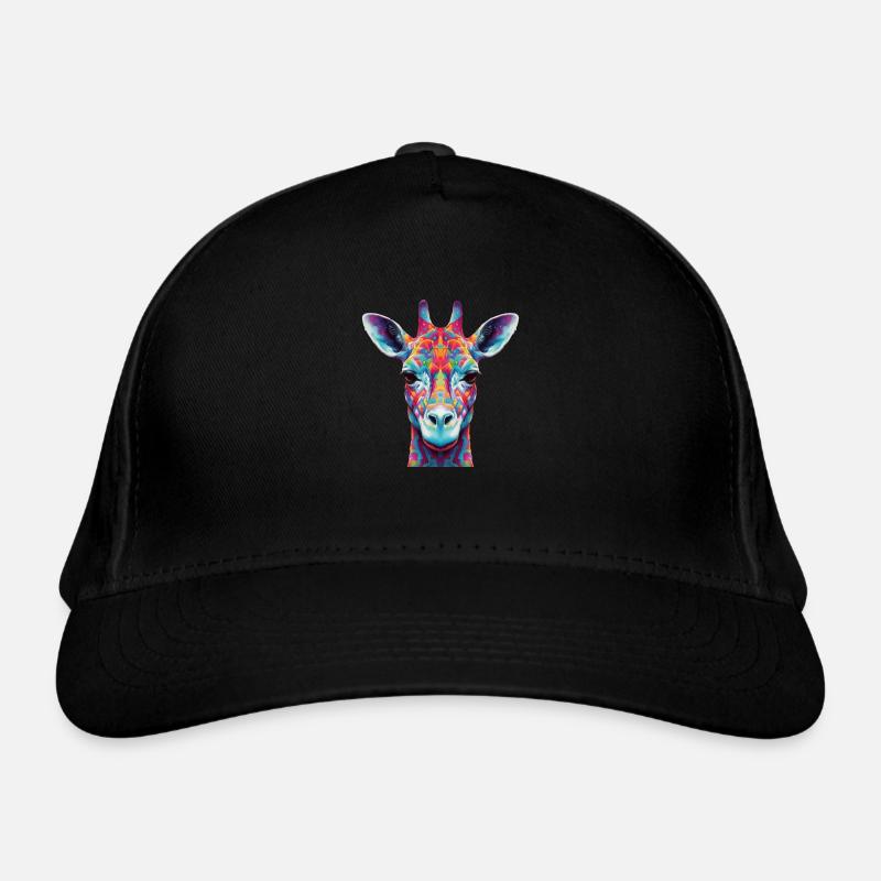 Psychedelische Giraffe Bio-Baseballkappe
