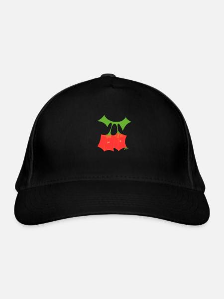 Hyperbolic cherries - Organic Baseball Cap - black - Front