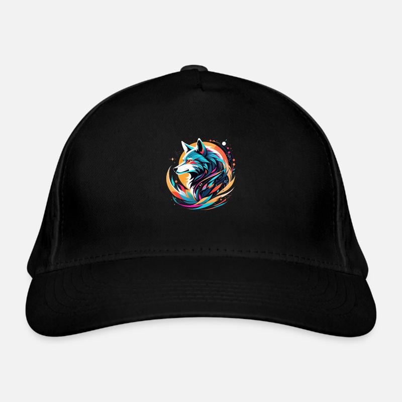 Wolf and Mountain - Protective Nature Organic Baseball Cap