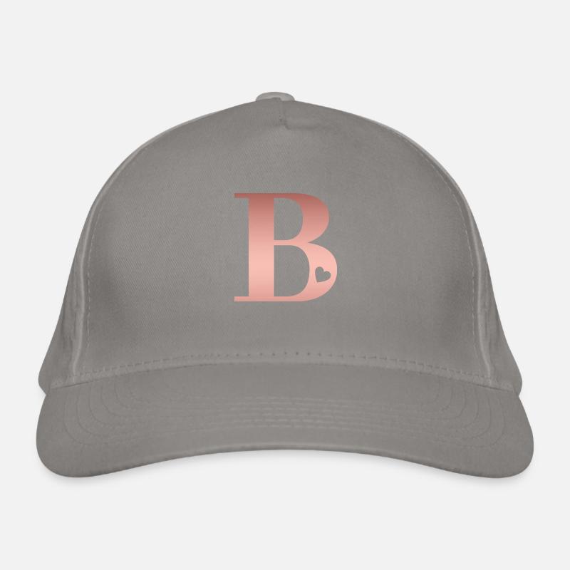 Buchstabe B Roségold Bio-Baseballkappe