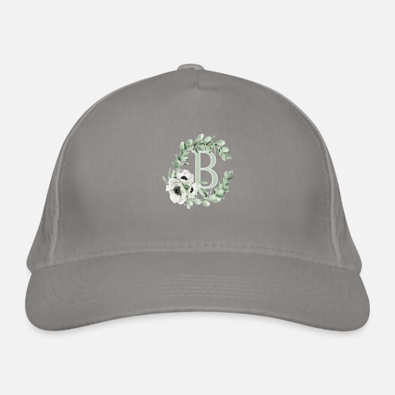 Lettre B avec des fleurs Casquette classique bio