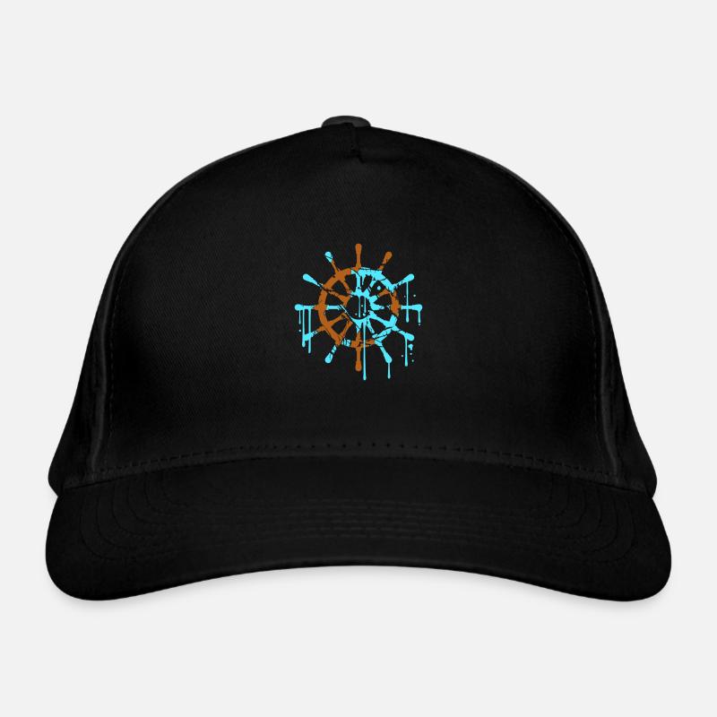 Ship Steering Steering Steering Wheel Sailing Graffiti Organic Baseball Cap