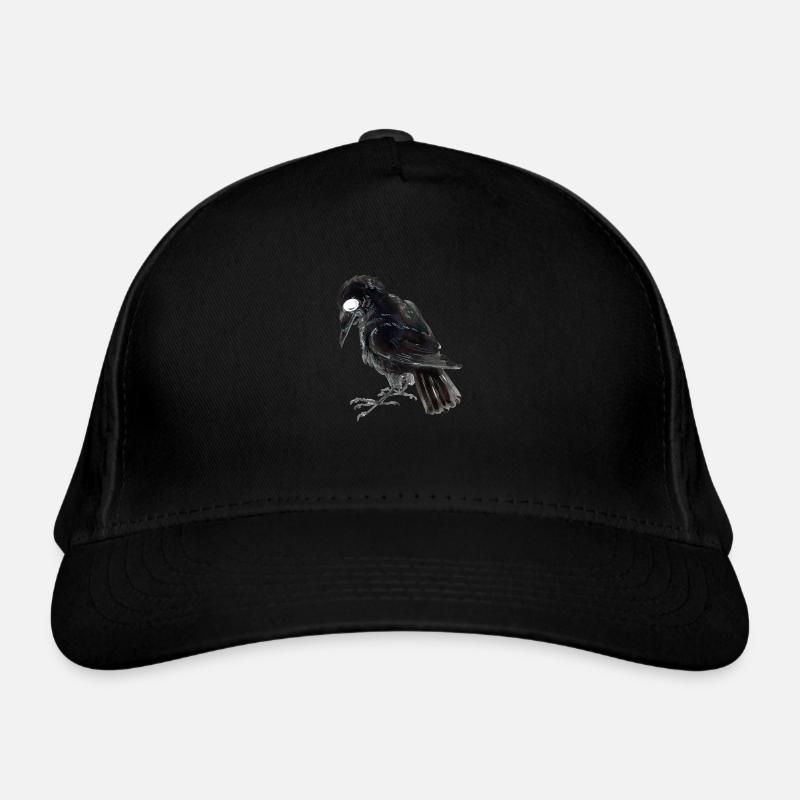 Rabenkrähe 3 Bio-Baseballkappe