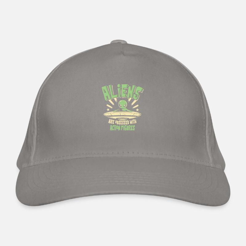 Aliens Are Obsessed With Action Figures Organic Baseball Cap