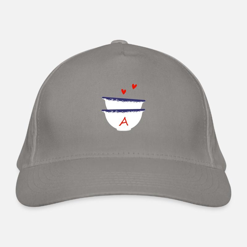 Letter A Breton bowls Organic Baseball Cap