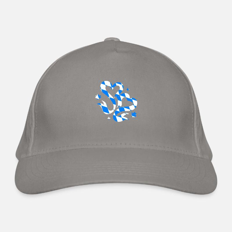 Drapeau de Bavière Coeurs Drapeau de Bavière Coeur Vintage Casquette classique bio